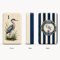 Jeu de Mahjong américain Cape Cod Hydrangea, 152 tuiles, bleu côtier, motif floral, en acrylique, avec 8 tuiles joker, prêt à offrir