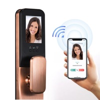 Serrure de porte intelligente TIMY Tuya WIFI avec reconnaissance faciale 3D, empreinte digitale, verrouillage automatique, vision nocturne et visiophone numérique