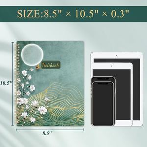 Premium Paper Spiral Notebook/<b>Journal</b> for Women Moon Design 8.5\" X 11\" Ruled College Work <b>Journal</b> Back Notebooks - Product Image 6