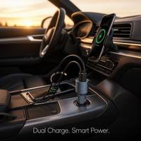 Chargeur de voiture rapide en métal pour iPhone Samsung, 2 ports USB-C, PD 30W PPS 33W, adaptateur de charge rapide pour voiture