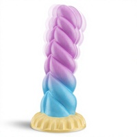 Großhandel Einhorn-Dildo Vibrator Silikon Spiral-Analplug 8 Frequenzen Erwachsenen-Sexspielzeug für Frauen