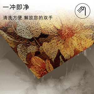 Paillasson rectangulaire en boucle de soie à motif cheval blanc rétro, antidérapant pour intérieur, style design traditionnel - Product Image 1