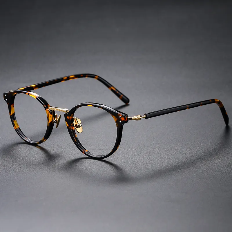 GMS819 Titanium Optical Eyewear Frame High Quality Gold Silver Full Eyeglasses s For Men