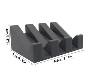 Jabonera de silicona con autodrenaje, bandeja antideslizante para ahorrar jabón para baño, cocina, esponja, almohadilla de <span class=keywords><strong>goma</strong></span>, soporte para escurridor de jabón - Product Image 6