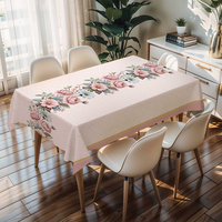 Nappe tissée à imprimé floral RNPT, tissu doux, décoration de luxe pour mariage et événements, vente en gros personnalisée, imperméable