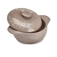 Petites boîtes de conserve d'assaisonnement rondes blanches Ramequin en céramique pour la cuisson Mini cocotte avec couvercle Soufflé en grès avec couvercle Soucoupe