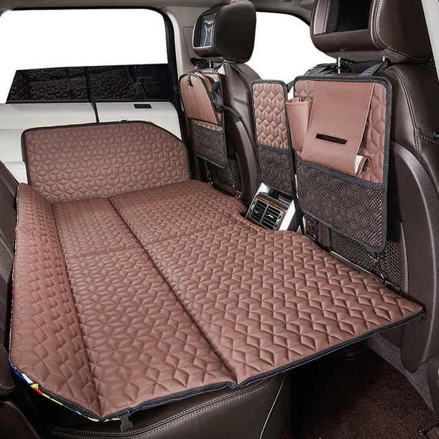 Car Travel Bed Folding Camping Bed for Car Backseat SUV Air Mattress With Storage Bag Travel Car Sleeping Mattress