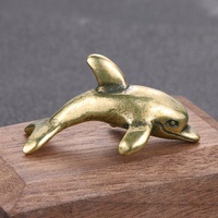 Usine en gros vintage bronze dauphin statue bronze artisanat ornements