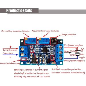 Module convertisseur courant-tension Acxico 4-20mA vers 0-3.3V 0-5V 0-10V, conversion de signal, montage sur circuit imprimé - Product Image 4