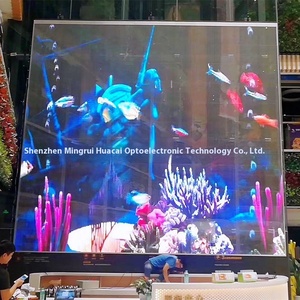 Led quảng cáo trong suốt màn hình 6 mét Pixel pitch quang điện Glass màn hình cho Glass Curtain Wall IP65 SDK chức năng - Product Image 2