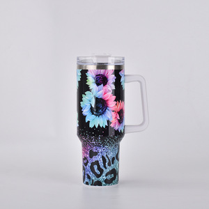 Venta directa de fábrica de acero inoxidable 3D Uv impreso Halloween 40oz tazas vaso taza con asa y tapa de paja - Product Image 6