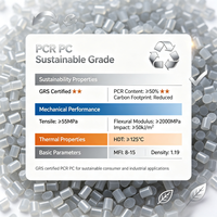 Granulés de PC recyclés PCR certifiés GRS, qualité de moulage par injection écologique pour produits de consommation durables et pièces industrielles