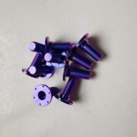 Gr5 Titane Alliage M6 M8 M10 Disque De Frein Boulon Tête Plate Haute Résistance Moto pour Yamaha Modification Vis