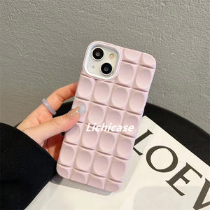 Lichicase Concise Color sólido Enrejado Funda blanda a prueba de caídas para Realme C35 C55 TPU Funda trasera de silicona - Product Image 6