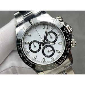 Montre mécanique pour homme Drioshipping, luxe léger, alliage, 41 mm, cadran sans inscription, aiguilles lumineuses, chronographe, bracelet en cuir - Product Image 2