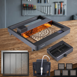 Graveur et découpeur laser à diode ELEGOO 85W pour bois et cuir, prise en charge DXF, assistance pneumatique, plateau alvéolé, filtre à cartouche (réglable) - Product Image 2