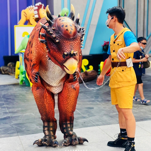<strong>Dinosaur</strong> Party Show <strong>Adult</strong> Realistic <strong>Dinosaur</strong> <strong>Costume</strong> Life <strong>Size</strong> Dinosaurios <strong>Costume</strong> - Product Image 1
