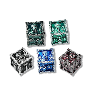 Ensemble de dés de <span class=keywords><strong>jeu</strong></span> de rôle en métal massif personnalisé, dés de D&D inspirés du Roi Singe, 7 pièces, avec design de moule exclusif XDICES - Product Image 4