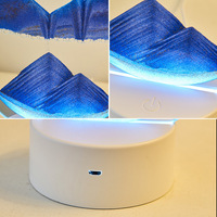 Sablier de sable coulant 3d Lampe de table ronde dynamique en mouvement Peinture de sable à piles Tactile 7 couleurs changeantes Veilleuses