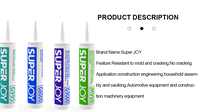 OEM Acetic Acetoxy Waterproof Liquid Silicone Auto Glass Construction PU Tube Silicona Silicone Sealant Adhesive Super Glue