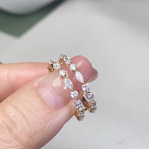 18K Yellow Gold <b>Oval</b> Lab Grown Diamond Bridal Jewelry Set Vintage Filigree <b>Ring</b> And Marquise Diamond Huggie Earrings - Product Image 5