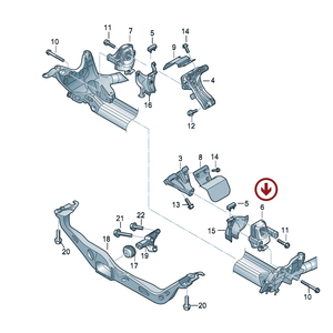 ขายึดเครื่องยนต์ด้านซ้ายสำหรับ Audi A6L C7 A6 A7 2.0T 2.5L 3.0T Quattro ใช้ได้กับ ZF <span class=keywords><strong>Lemforder</strong></span> 4224101 OE 4G0199381NT - Product Image 3