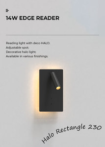 Lecteur de bord VJC 14W IP21 pour une utilisation en intérieur <span class=keywords><strong>Spot</strong></span> réglable Lumière halo décorative différentes finitions Lampe de lecture à led Applique murale - Product Image 5