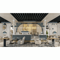 Conception de sièges de café de comptoir de café Commercial pour les décorations de café