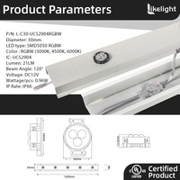 Luces LED RGB de Punto Pixel para Exteriores Likelight UCS2904 12V 24V 48V para Fachadas de Edificios, Proyectos Permanentes de Iluminación Navideña para Techos