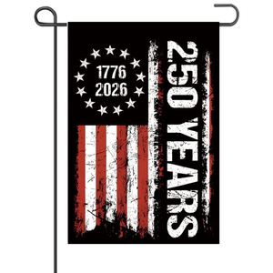 Wholesale Weather Resistant Polyester Cloth Digital Printing 12x18 Double Sided American 250th Birthday Pennant Garden <b>Flags</b> - Product Image 1