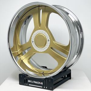 Jantes forgées Bku 2 pièces pour Chevy Impala Cadillac Skylark Fleetwood 23 24 26 pouces, jantes personnalisées <span class=keywords><strong>Lowrider</strong></span>, jantes en alliage doré - Product Image 3
