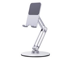 YTGEE 360 degrés Rotation support de bureau Angle réglable en alliage d'aluminium support de téléphone portable de bureau pour Smartphone tablette Ipad