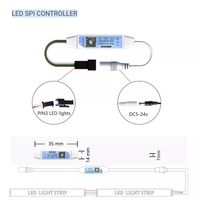 Contrôleur de bande LED numérique adressable SP621E Mini Pixel Strip 5V 24V WS2811 avec musique et contrôle via application Bluetooth