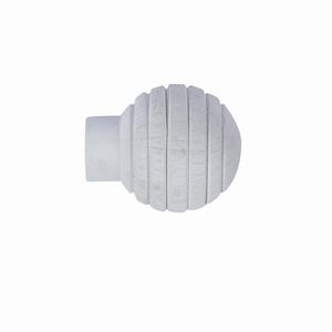 ANTIQUE LINE - Juego de 2 remates esféricos para cortinas, color blanco-beige - Product Image 1