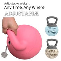 Kettlebell souple réglable de 10 kg, 16 kg, 20 kg, avec poignée creuse pour l'eau et la sable, pour entraînement individuel, vente en gros