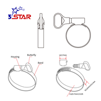Colliers de serrage télescopiques en acier inoxydable de type allemand à dégagement rapide pour tubes et tuyaux, avec vis/poignée à molette