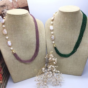 Fabricante de joyas, nuevo collar de múltiples hilos con cuentas de cristal hecho a mano, collar de perlas Diy elegante y de moda - Product Image 5