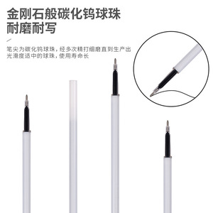 Recambio de bolígrafo de gel Deli A880, tinta negra de 0.38 mm, tubo de aguja completa para uso estudiantil y de oficina - Product Image 2