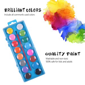 Peintures à l'<span class=keywords><strong>aquarelle</strong></span> Panwenbo 12/16 couleurs, peintures à l'<span class=keywords><strong>aquarelle</strong></span> solides professionnelles portables pour artistes, ensemble avec pinceau - Product Image 3