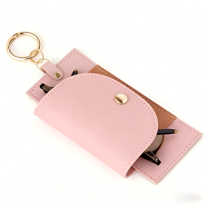 Étui minimaliste en cuir PU color-block pour lunettes de soleil avec <span class=keywords><strong>clip</strong></span> porte-clés, étui pour lunettes <span class=keywords><strong>à</strong></span> fixer sur <span class=keywords><strong>sac</strong></span> <span class=keywords><strong>à</strong></span> main, <span class=keywords><strong>sac</strong></span> <span class=keywords><strong>à</strong></span> <span class=keywords><strong>dos</strong></span> ou en extérieur - Product Image 5