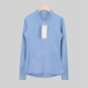 高品质 LL 瑜伽夹克时尚运动女式套装服装 Al 2 件套全拉链金色健身服健身房健身和瑜伽 - Product Image 4