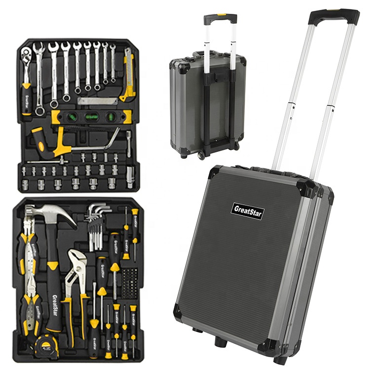 Silver Auto Repair Tool Kit Toolbox and Wheels-tool and home improvement EXC.T Tool Box with Tools 799pcs Household Tool Set with Aluminum Trolley Case Silver Auto Repair Tool Kit Toolbox and Wheels-tool and home improvement EXC.T Tool Box with Tools 799pcs Household Tool Set with Aluminum Trolley Case