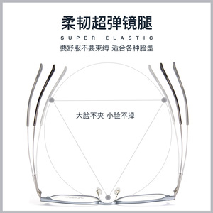 Montures de lunettes rectangulaires en titane pour hommes 6092, légères, monture complète, verres en résine, origine Danyang - Product Image 4