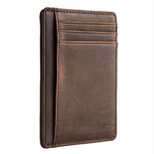 Cartera Delgada de Cuero PU con Bloqueo RFID para Hombre y Mujer, Antirrobo, Directo de Fábrica, para Viajes y Negocios - Product Image 1