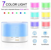 Diffuseur d'huiles essentielles ultrasonique à grande capacité, grain de bois blanc, humidificateur aromatique, 7 couleurs LED, brume silencieuse, minuterie