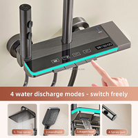 Mejor Vendido en Stock: Conjunto de Ducha Termostática con Teclado de Piano, 4 Modos, 4 Salidas, Rociador Suave, Cromado - El Favorito de Europa y América