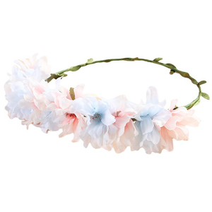 Nuovo arrivo tessuto testa <span class=keywords><strong>di</strong></span> <span class=keywords><strong>fiori</strong></span> corone copricapo all'ingrosso accessori <span class=keywords><strong>per</strong></span> <span class=keywords><strong>capelli</strong></span> con disegno floreale - Product Image 6