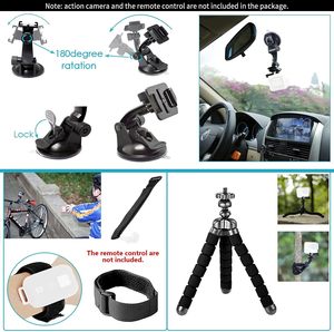 Kit de accesorios de montaje de cámara de acción 50 en 1 versión de alta calidad para <span class=keywords><strong>GoPro</strong></span> 12 10 9 Insta360 X3 X2 GO3 <span class=keywords><strong>Sony</strong></span> Sports DV - Product Image 6