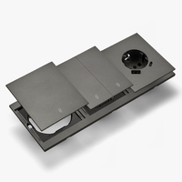 Interruptores y Enchufes de Pared WESA Ultrafinos con Botón Pulsador EU de 1/2/3 Vías con Enchufe USB Tipo C, Combinación Libre, Diseño Moderno de Lujo
