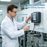 Électrode pH en ligne PD1R1 compatible / Contrôleur de pH / Solution tampon pH |   Analyseur de qualité de l'eau Sonde de pH